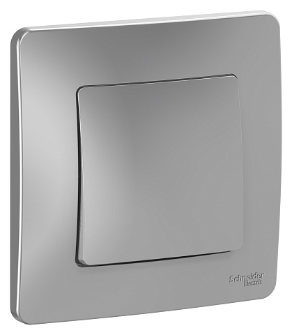 Systeme Electric Blanca внутр Алюминий Выключатель 1-клавишный, 10А, 250B