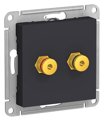 Systeme Electric AtlasDesign Карбон Аудиорозетка двухместная