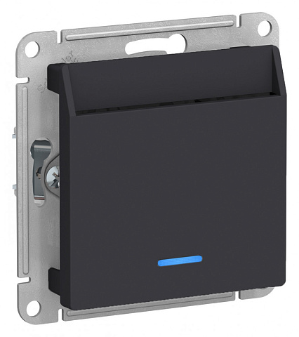 Systeme Electric AtlasDesign Карбон Выключатель карточный 10А, без задержки времени, механизм