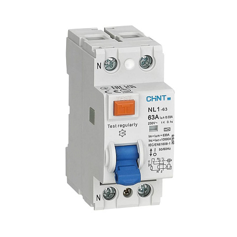 CHINT УЗО NL1-63 2P 16A 10mA 6kA тип AC (R)