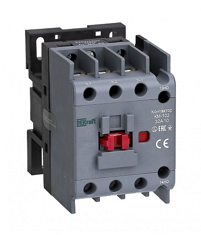 Dekraft Контактор 32А 230В АС3 АС4 1НО КМ-102