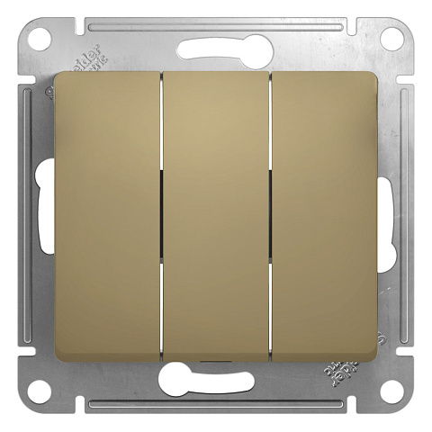 Systeme Electric Glossa Титан Выключатель 3-клавишный, сх.3, 10АХ